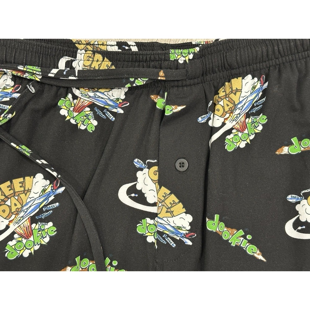 Men's Soft Cozy Punk Rock Green Day Dookie Pajama‎ PJ Pants Medium EUC - Picture 4 of 8